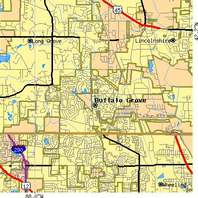 Zip code 60089 close-up map