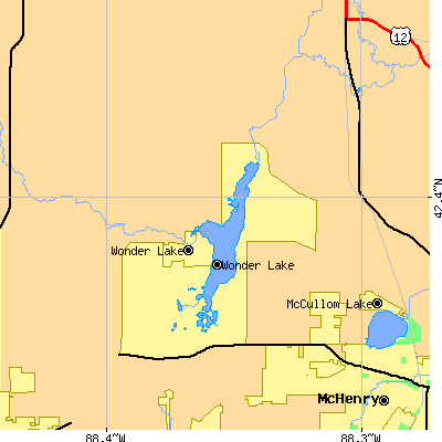 Zip code 60097 close-up map
