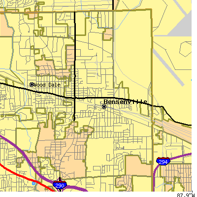 Zip code 60106 close-up map