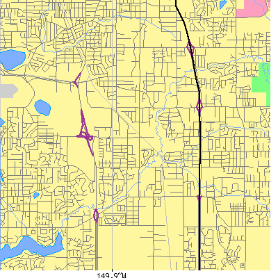 Zip code 99518 close-up map