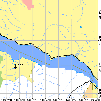 Zip code 99540 close-up map