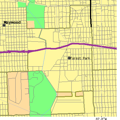 Zip code 60130 close-up map