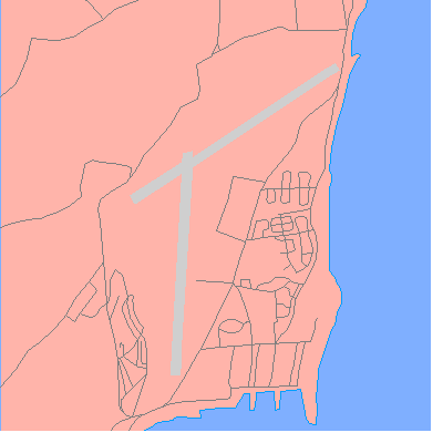 Zip code 99546 close-up map