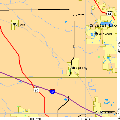 Zip code 60142 close-up map