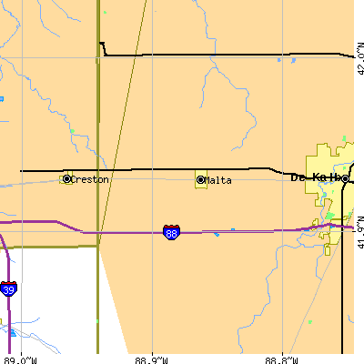 Zip code 60150 close-up map