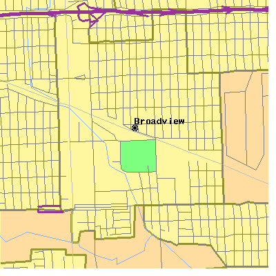 Zip code 60155 close-up map