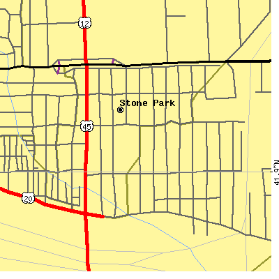 Zip code 60165 close-up map