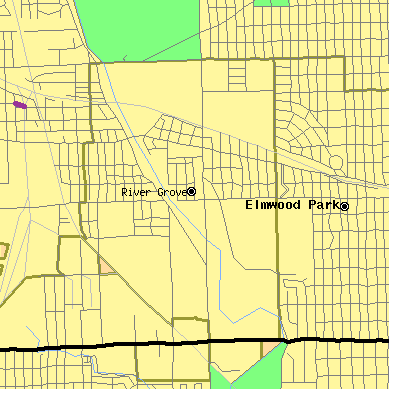 Zip code 60171 close-up map