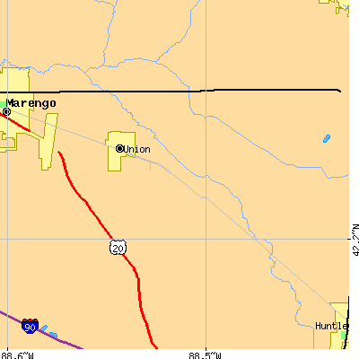 Zip code 60180 close-up map