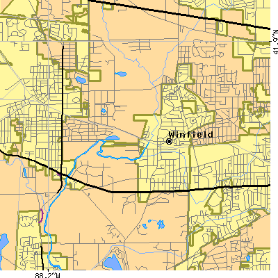Zip code 60190 close-up map