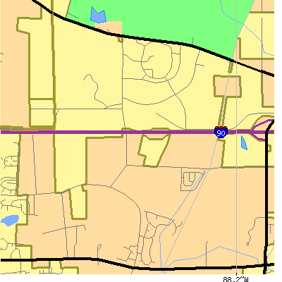Zip code 60192 close-up map