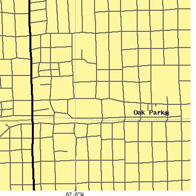 Zip code 60301 close-up map