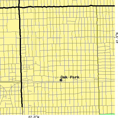 Zip code 60302 close-up map