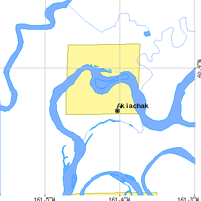 Zip code 99551 close-up map