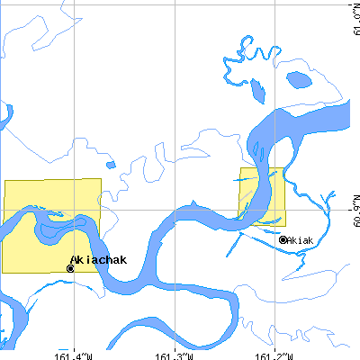 Zip code 99552 close-up map