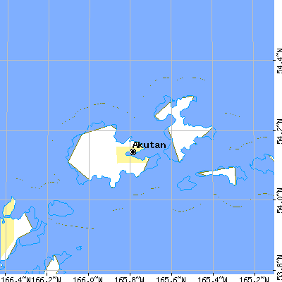 Zip code 99553 close-up map