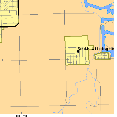 Zip code 60474 close-up map