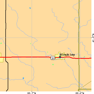 Zip code 60520 close-up map