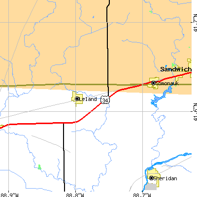 Zip code 60531 close-up map