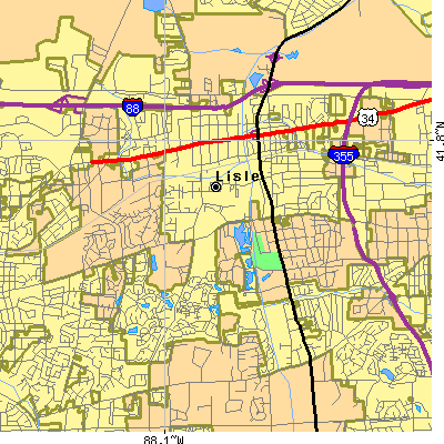 Zip code 60532 close-up map