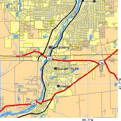 Zip code 60538 close-up map