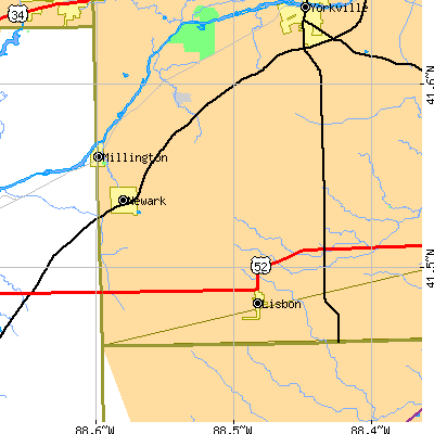 Zip code 60541 close-up map