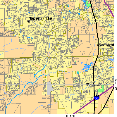 Zip code 60565 close-up map