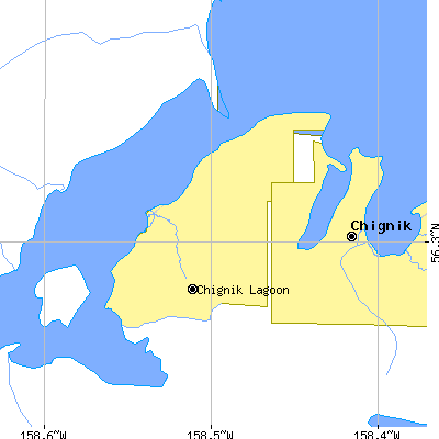 Zip code 99565 close-up map
