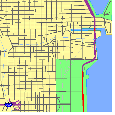 Zip code 60601 close-up map