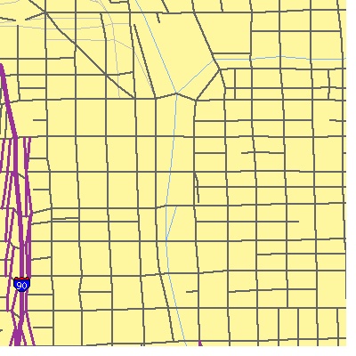 Zip code 60606 close-up map