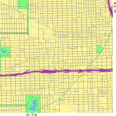 Zip code 60612 close-up map