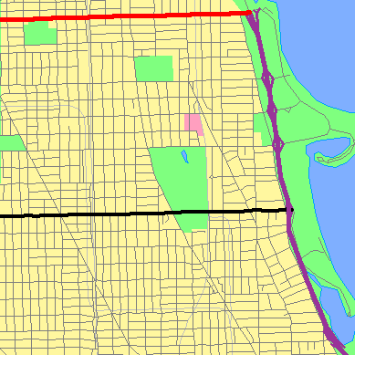 Zip code 60613 close-up map