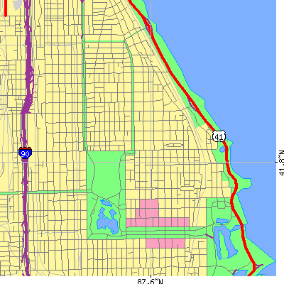 Zip code 60615 close-up map