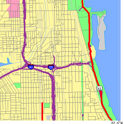 Zip code 60616 close-up map