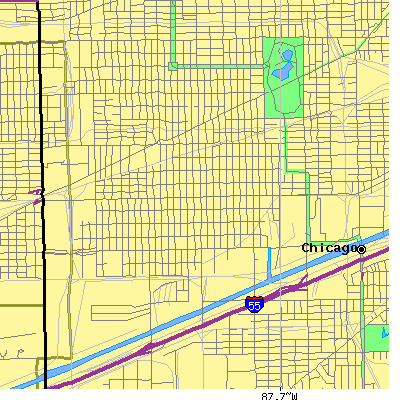 Zip code 60623 close-up map