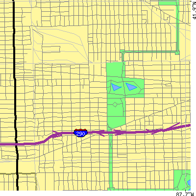 Zip code 60624 close-up map