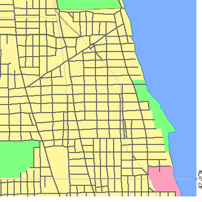 Zip code 60626 close-up map