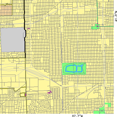Zip code 60629 close-up map