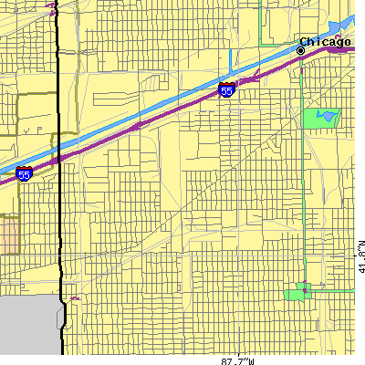 Zip code 60632 close-up map