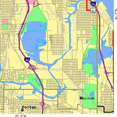Zip code 60633 close-up map