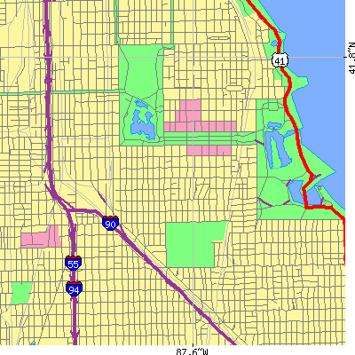 Zip code 60637 close-up map