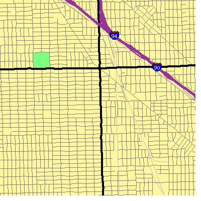Zip code 60641 close-up map