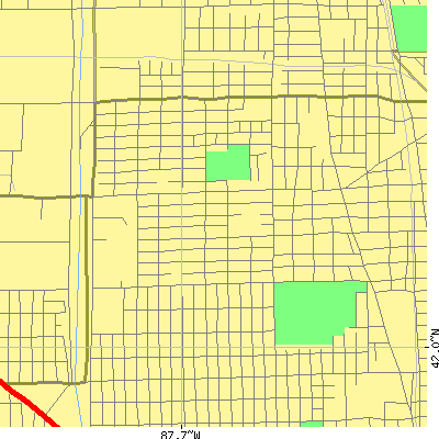 Zip code 60645 close-up map