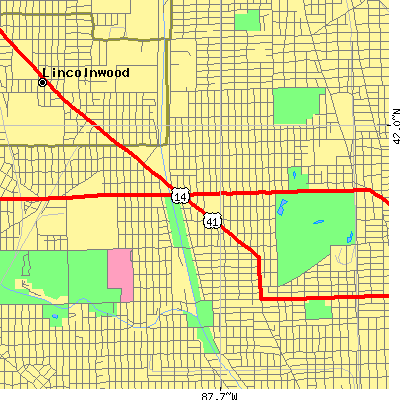 Zip code 60659 close-up map