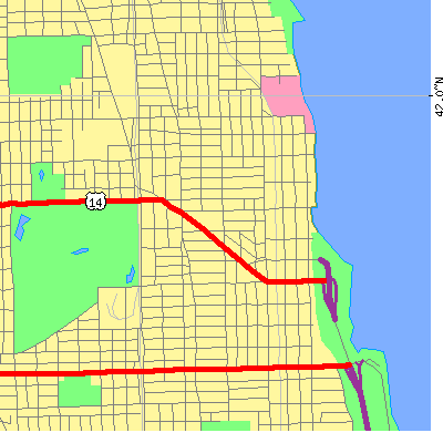 Zip code 60660 close-up map