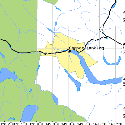 Zip code 99572 close-up map