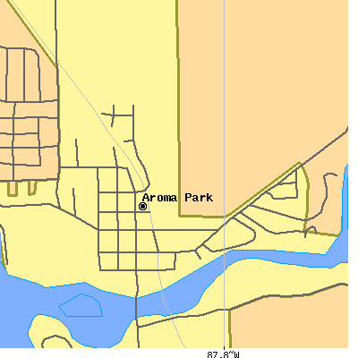 Zip code 60910 close-up map