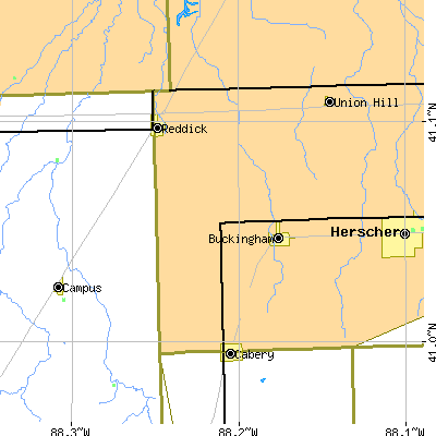 Zip code 60917 close-up map
