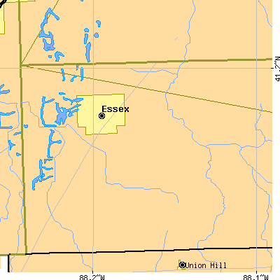 Zip code 60935 close-up map