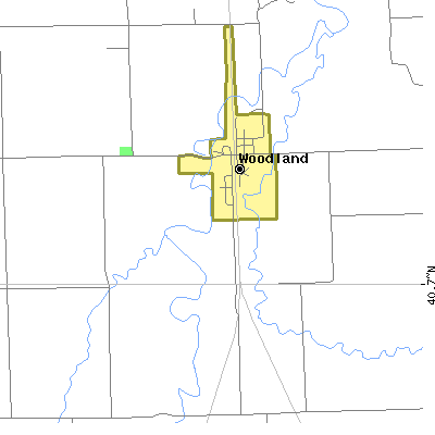 Zip code 60974 close-up map